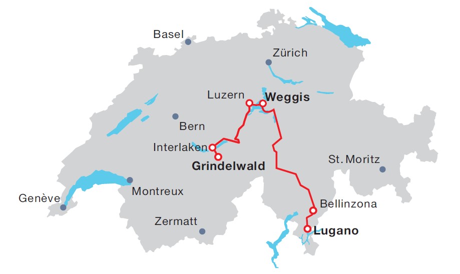 Lugano Weggis Grindelwald